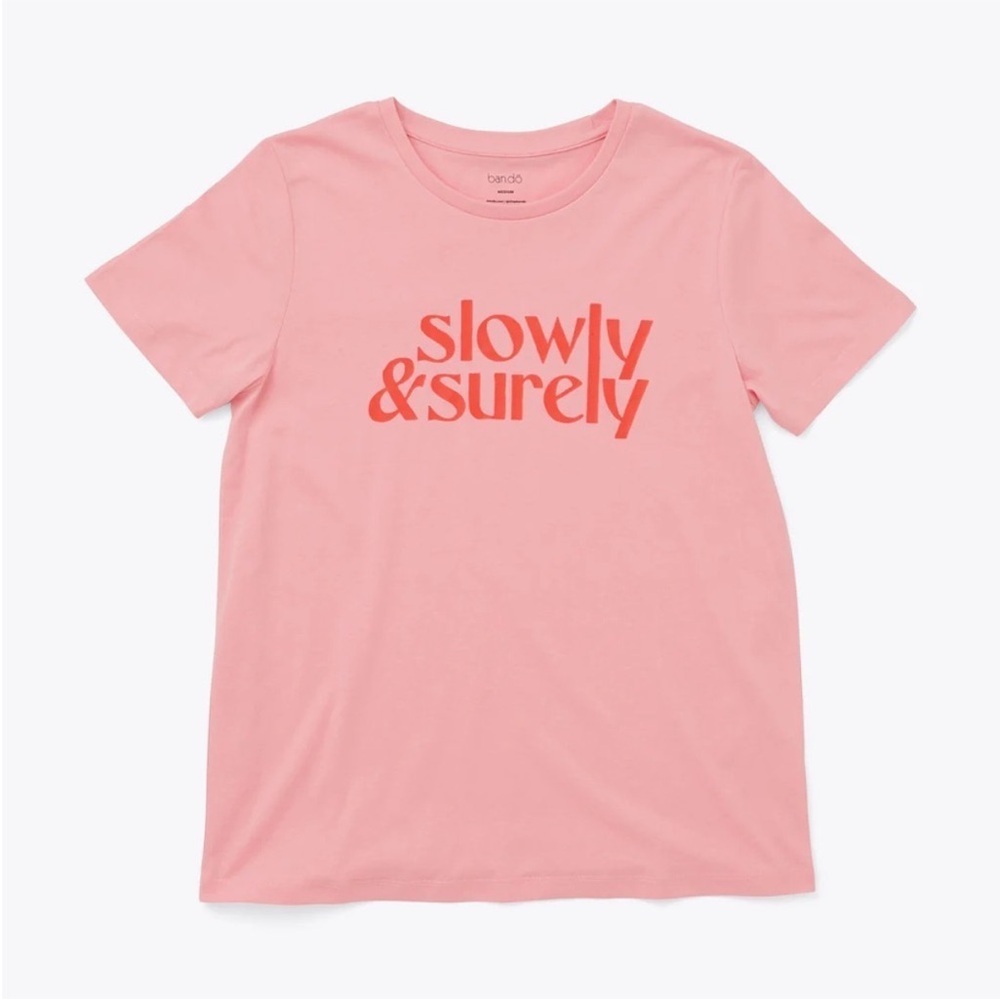 ⛱️🔥ban.do - Blush Pink Slowly & Surely Graphic Tee - XL